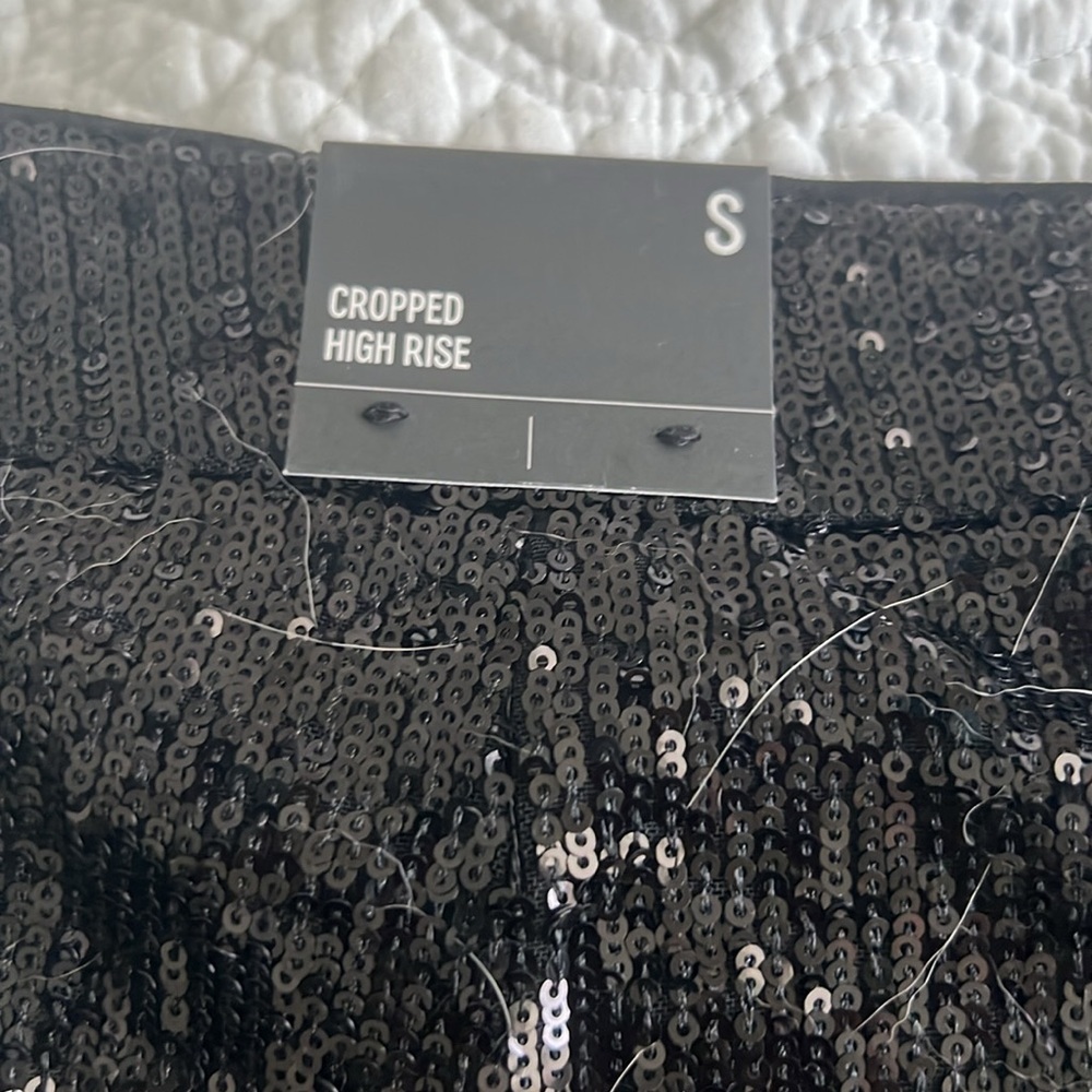 Express Cropped High Rise Sequin Pants - Picture 8 of 12